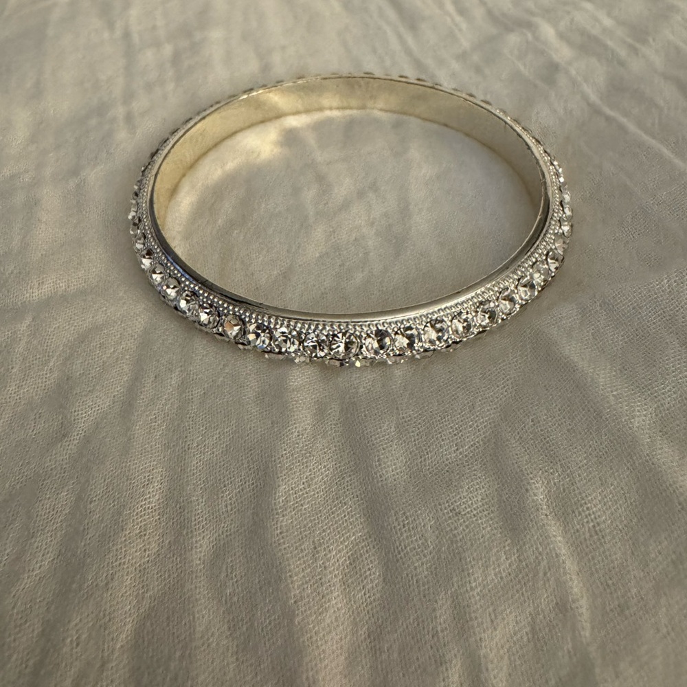 Silver Bangle Bracelet - Picture 2 of 2